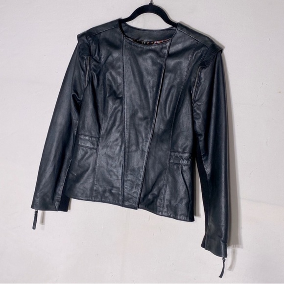 Bano eeMee Black Genuine Leather Jacket 6 - Picture 15 of 15